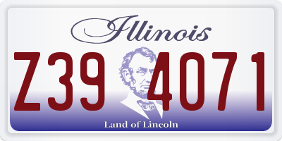 IL license plate Z394071