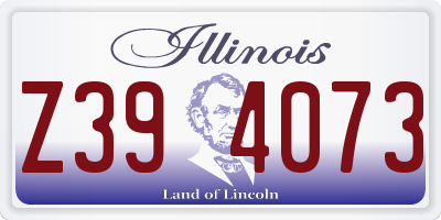 IL license plate Z394073