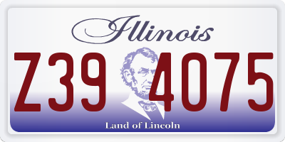 IL license plate Z394075