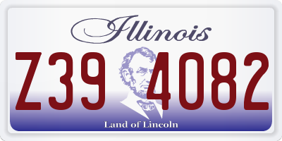 IL license plate Z394082