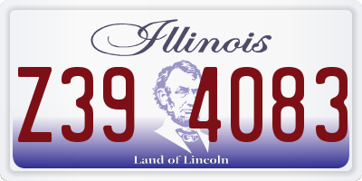 IL license plate Z394083