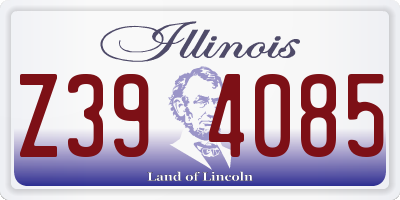 IL license plate Z394085