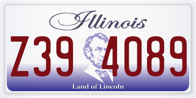 IL license plate Z394089