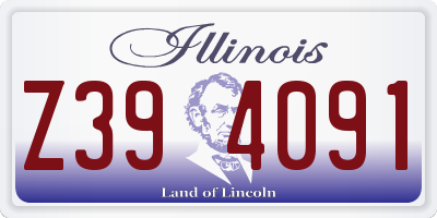IL license plate Z394091
