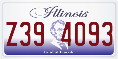 IL license plate Z394093