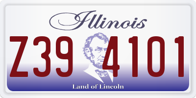 IL license plate Z394101