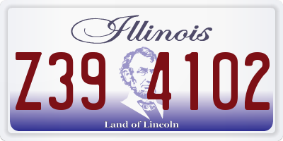 IL license plate Z394102
