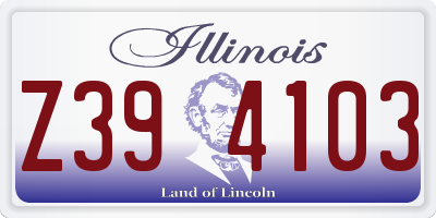 IL license plate Z394103