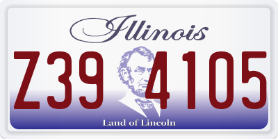 IL license plate Z394105