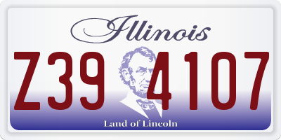 IL license plate Z394107