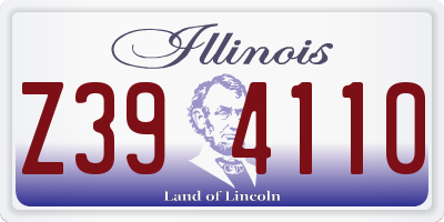 IL license plate Z394110