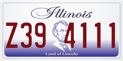 IL license plate Z394111