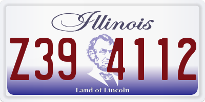 IL license plate Z394112