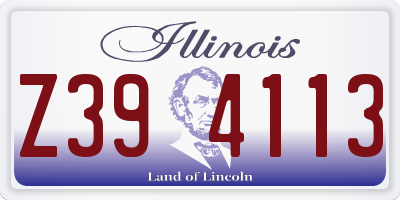 IL license plate Z394113