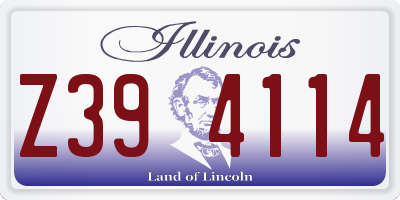 IL license plate Z394114