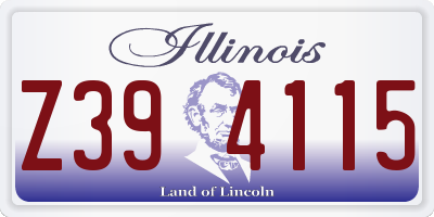 IL license plate Z394115
