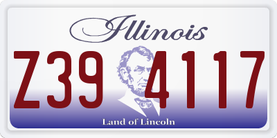 IL license plate Z394117
