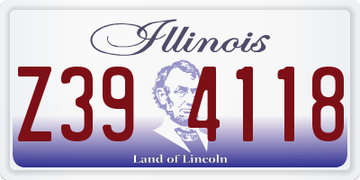 IL license plate Z394118