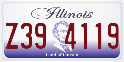 IL license plate Z394119