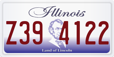 IL license plate Z394122