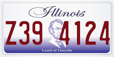IL license plate Z394124