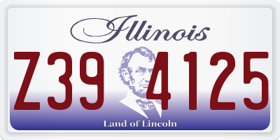 IL license plate Z394125