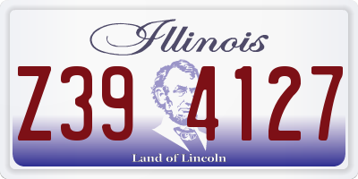 IL license plate Z394127