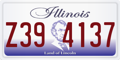 IL license plate Z394137