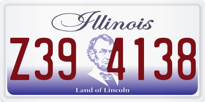 IL license plate Z394138