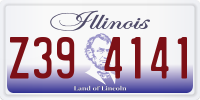 IL license plate Z394141
