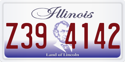 IL license plate Z394142