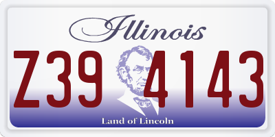 IL license plate Z394143