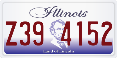 IL license plate Z394152