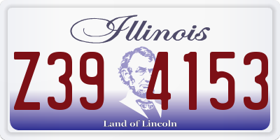IL license plate Z394153