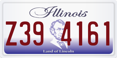 IL license plate Z394161