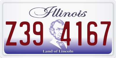 IL license plate Z394167