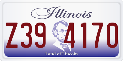 IL license plate Z394170
