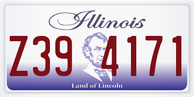IL license plate Z394171