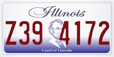 IL license plate Z394172