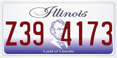 IL license plate Z394173