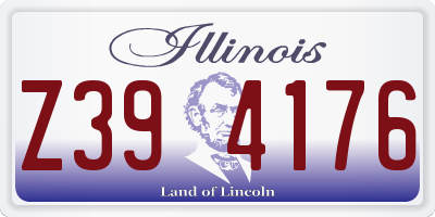 IL license plate Z394176