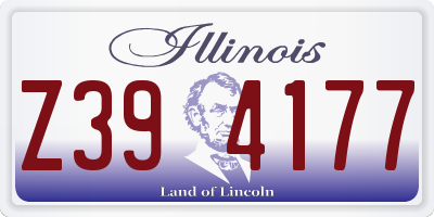 IL license plate Z394177