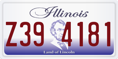 IL license plate Z394181