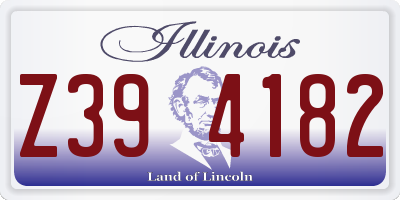 IL license plate Z394182