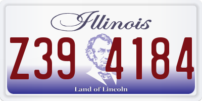 IL license plate Z394184