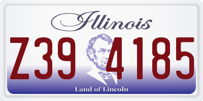 IL license plate Z394185