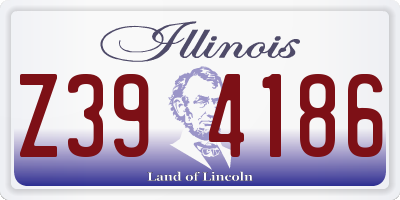 IL license plate Z394186