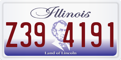 IL license plate Z394191