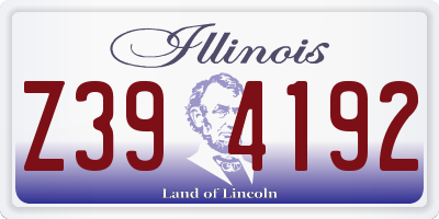 IL license plate Z394192