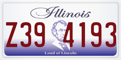 IL license plate Z394193
